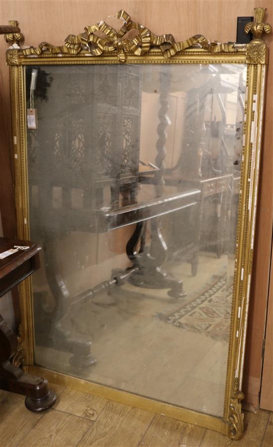 An Edwardian giltwood and gesso overmantel W.approx. 95cm